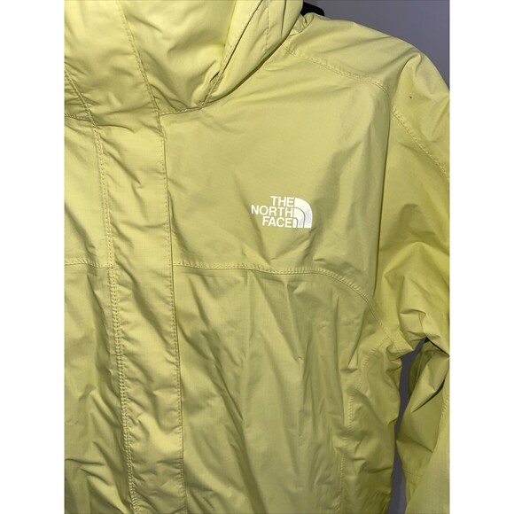 The North Face Girl's HyVent Yellow Waterproof Raincoat Hooded Jacket XL (18) - Picture 2 of 10